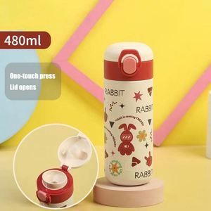 Multicolor 480ml 316 Stainless Steel Pop-Up Lid Vacuum <b>Insulated</b> <b>Mug</b> Cartoon Student Gift <b>Mug</b> - Product Image 1