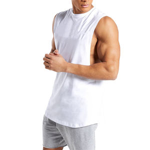 Débardeur Homme Sport Décontracté Fitness Gym Col V Sans Manches Personnalisé Respirant Écologique Séchage Rapide Couleur Unie Tricoté - Product Image 1