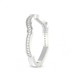 Anillo de compromiso y boda Audra de oro macizo de 18k con diamante cultivado en laboratorio para uso diario (1/5 Ct.) Tw. Joyería Certificada IGI para Mujer - Product Image 2
