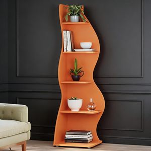 Estantería de Esquina Moderna, Diseño de Librería Elegante y Contemporáneo - Product Image 3