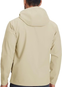 Men's <b>Hooded</b> <b>Fleece</b> <b>Jacket</b> Windproof Zipper Closure Softshell <b>Jackets</b> Outerwear Autumn Wear Regular Fit Fishing Hood <b>Jackets</b> - Product Image 3