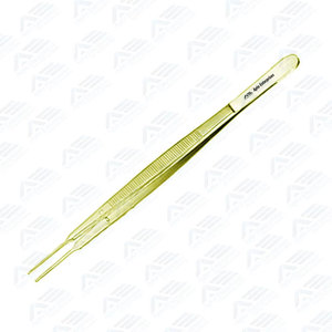 เครื่องมือแพทย์สแตนเลสคุณภาพสูง 1 x 2 ซี่ฟัน ยี่ห้อ Gerald รุ่น Tissue Forceps ขนาด 7 นิ้ว แบบโค้ง สำหรับการผ่าตัด - Product Image 2
