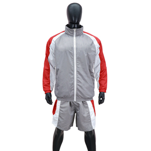Producto más vendido: Chaqueta cortavientos de nailon para hombre, conjunto deportivo corto con cremallera, sudadera con capucha y pantalones cortos, conjunto de 2 piezas para hombre - Product Image 4