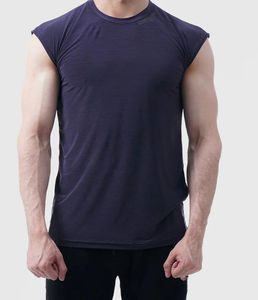 2026 Men's Purple <b>Cap</b> Sleeve Muscle T Shirt Gym Workout Fitness Training Summer Sports Top - Product Image 6