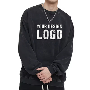Sudadera informal básica lavada para hombre, de algodón de alta calidad 420g, estilo Fried Snowflake, holgada, con capucha - Product Image 1