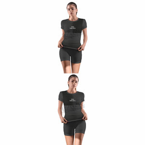Conjunto de 2 piezas para mujer, superventas, nueva llegada, algodón, conjuntos de mujer con logo personalizado impreso, conjuntos de camisetas y pantalones cortos para mujer - Product Image 4
