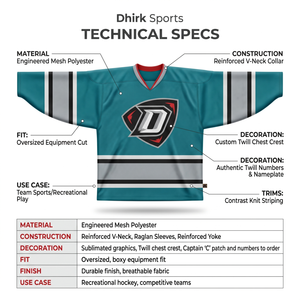 Camiseta de hockey sobre hielo personalizada para hombre, 100% poliéster, malla gruesa, uniforme de equipo extragrande, transpirable, con cuello con cordones - Product Image 5