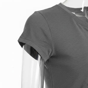 Camiseta de Verano 2026 con Cuello en V para Mujer, de Alta Calidad, Secado Rápido, Transpirable, Moderna, de Manga Corta, a Bajo Precio - Product Image 3