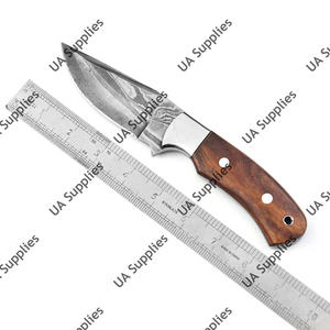 มีดเหล็กดามัสกัสตีขึ้นรูปด้วยมือเกรดอุตสาหกรรม ด้ามจับแบบเต็มด้าม ปลายใบมีดแบบดรอปพอยต์ สำหรับกิจกรรมกลางแจ้ง EDC ใบมีดคงที่ ใช้สำหรับตั้งแคมป์ ล่าสัตว์ ช่วยเหลือ OEM - Product Image 3