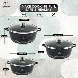 Classic Design 6-Piece <b>Cookware</b> <b>Set</b> with Multi-Layer Granite Non-Stick Coating - Product Image 2