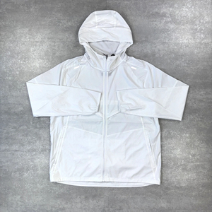 Men Custom 2 Piece Windbreaker Shorts and <b>Hooded</b> Jacket Tracksuit Reflective <b>Zip</b> Up Nylon Streetwear Set Cheap Price - Product Image 4