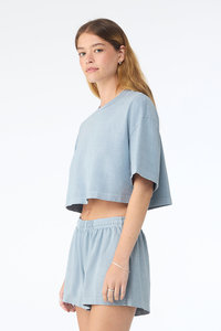 90s Vintage Style Acid Wash <b>Top</b> | Premium <b>Distressed</b> Cotton Tee | Streetwear Essential - Product Image 2