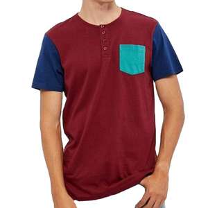 Good Quality Loose ringer o neck t <b>shirt</b> Best Selling Products Wholesale <b>Men</b> Cotton Custom Made T <b>Shirt</b> <b>With</b> Contrast <b>Pocket</b> - Product Image 1
