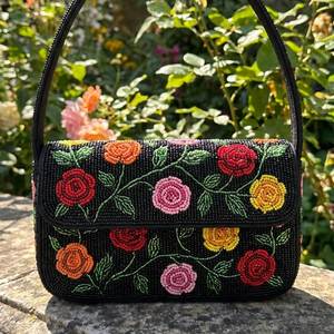 Nuevo Bolso de Hombro Bordado con Cuentas, Diseño Floral Rosa, Bolso de Mano de Lujo para Mujer, Ideal para Fiestas Nocturnas, Bodas y Regalos - Product Image 6