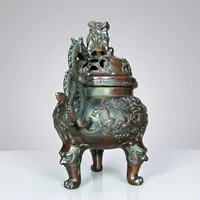 Brûleur d'encens électrique indien artisanal et artistique, inspiré du patrimoine arabe, pour usage religieux, en métal durable et écologique