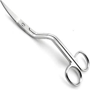 Tijeras Curvas Dobles de Acero Inoxidable Aprobadas por ISO, Tijeras Profesionales Curvas para Adelgazar Tela, para Máquina/Costura y Bordado - Product Image 4