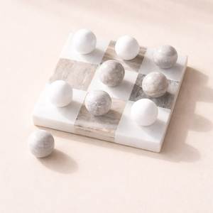 Trending Stone Marble Tic Tac Toe Board Handmade Decorative <b>Table</b> Game for Luxury Home Office <b>Coffee</b> <b>Table</b> Display Premium - Product Image 3