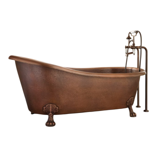 Classic Handmade Freestanding Copper Bathtub Modern Design Eco-Friendly Customizable Slipper Clawfoot Soaking Spa Tub for - Product Image 5