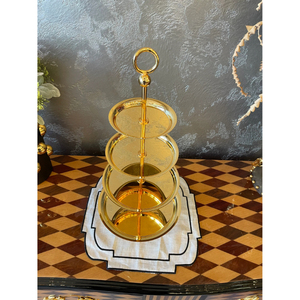 Support à gâteau en métal à hauteur réglable, 4 niveaux, design polyvalent, personnalisable pour la présentation de gâteaux lors de toute événement, y compris les réunions informelles - Product Image 6