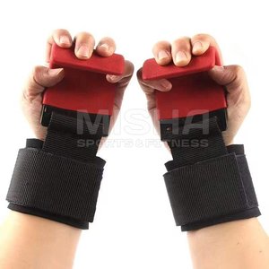 Crochets de musculation robustes avec support de poignet réglable, crochets de levage antidérapants pour la musculation – Logo personnalisé - Product Image 4