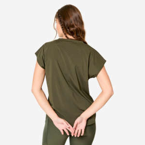 Camiseta Deportiva Cómoda para Mujer, 100% Algodón, Manga Corta, Corte Holgado, Tejido Jersey Transpirable, Color Liso, Ropa Deportiva - Product Image 1