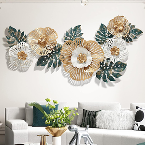 Elegant Art Deco Metal Stainless Steel Etching <b>Leaf</b> <b>Wall</b> Art Latest Wholesale for Living Room Bedroom <b>Decorative</b> Accessories - Product Image 1