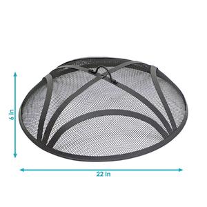 Brasero rond extérieur robuste avec support, écran anti-étincelles et pique à brasero – Design élégant, accessoire de jardin pour maison, hôtel, foyer extérieur - Product Image 2