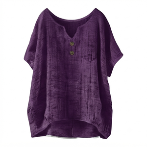Custom Women Bohemian Linen/Cotton Winter Soccer Jersey Full Sleeve Collarless Sportswear Football <b>Shirt</b> Quick Dry Eco-Friendly - Product Image 1