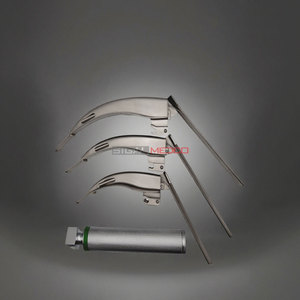 Ensemble de laryngoscopes de diagnostic à pointe flexible, tailles de lames moyennes, manche en acier durable, manuel, certifié CE, pour examen des voies respiratoires - Product Image 2