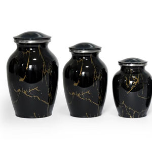 Black Gold Pet Urn Metal Cremation Keepsake Urn Memorial Urn for Cat <b>Dog</b> Ashes Home <b>Remembrance</b> - Product Image 5
