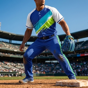 Uniformes de baseball sur mesure de haute qualité, impression numérique, sublimation, broderie, ensembles, nom et numéro de l'équipe, 100% personnalisés - Product Image 5