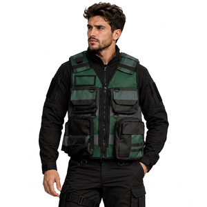 High Quality Customized Men Breathable Reflective Safety <b>Tactical</b> Work Jacket Zipper Multi Pockets <b>Vest</b> - Product Image 6