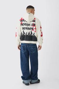 Sudadera con capucha extragrande de algodón 100% con estampado de esqueleto para hombre, personalizada, talla grande, para Halloween, ropa de invierno, venta al por mayor - Product Image 2