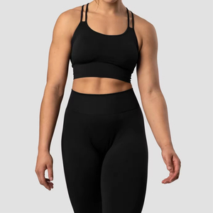 Conjunto de Yoga Ligero para Mujer, 100% Algodón, Transpirable, de Alta Calidad, con Logotipo/Colores Personalizados, Conjunto de 2 Piezas, Secado Rápido - Product Image 1