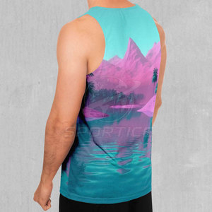 Camiseta sin Mangas para Hombre, Transpirable, Ligera, de Secado Rápido, Ecológica, Cuello Redondo, Poliéster/Algodón, Color Sólido, Precio Económico - Product Image 6