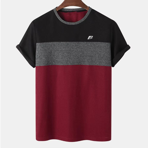Camisetas para Hombre, MOQ Bajo, Alta Calidad, Algodón/Fibra de Bambú, Camisetas de Verano para Hombre con Impresión de Logotipo Personalizado, Tela Transpirable - Product Image 1
