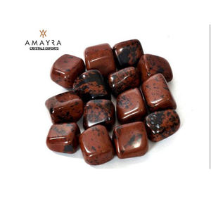 Pierre d'agate roulée en acajou, pierres précieuses naturelles en gros, pierres roulées à vendre, cristal d'agate de Amayra Crystals Exports India - Product Image 1