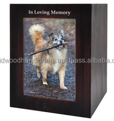 Caja de urna de madera funeraria para cenizas de mascotas Urnas de cremación de madera para cenizas de gatos y perros Urnas de palisandro a bajo precio - Product Image 3