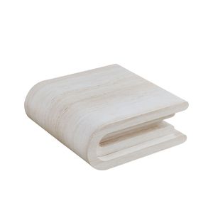 Tavolino da Caffè Moderno 33,86 Pollici, Design Irregolare Quadrato, Motivo Travertino Finto, Materiale MDF per Uso in Soggiorno - Product Image 4