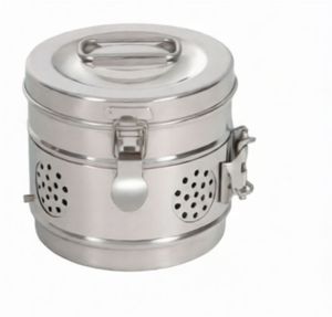 Recipientes de acero inoxidable quirúrgico reutilizables manuales para apósitos y esterilización Hospital Holloware - Product Image 4