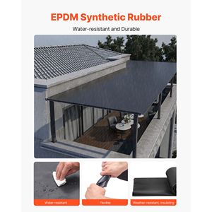 Rotolo di Tappeto in Gomma EPDM da 45 Mil, 30 x 40 Piedi, Resistente alle Intemperie con Lunga Durata, Flessibile per Temperature Rigide, per Coperture e Teloni - Product Image 4