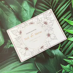 Invitation Card For Wedding Outdoor Indoor Decoration Ornament Custom Design Decal Demonstrate Greeting Card Custom Printing