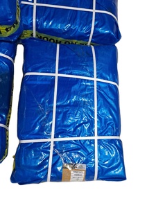 Indian Manufacture Multi-layer PE Coated Tarpaulin 12x12 Mesh <b>Fabric</b> Grommets <b>Waterproof</b> Tear-Resistant Lightweight 300gsm - Product Image 2