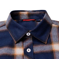 Chemise en flanelle tricotée grande taille pour homme, en coton doux, à carreaux, décontractée, respirante, à manches longues, pour la moto, vente en gros
