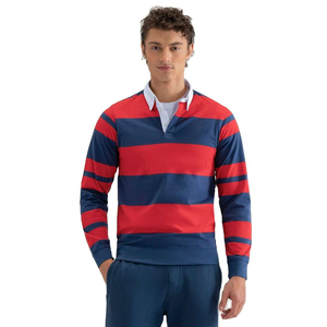 Camisetas de Rugby Vintage Personalizadas, Polo de Manga Larga, 100% Algodón, Logotipo Bordado, Jersey de Rugby para Hombre - Product Image 3