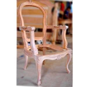 Cadre de chaise en bois d'acajou inachevé pour chambre à manger ou hôtel Meubles de salon en bois élégants - Product Image 4