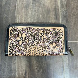 Nueva billetera personalizada hecha a mano de cuero genuino con cremallera, tarjetero de viaje a la moda, billetera para teléfono móvil para damas - Product Image 5