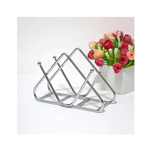Portarrollos de Papel de Acero Inoxidable de 11 cm x 8.7 cm, Diseño Independiente para Mesa de Comedor y Sala de Estar - Product Image 3