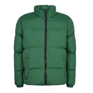 Veste d'hiver pour homme, bleue, matelassée, fermeture éclair sur le devant, coupe-vent, épaisse, en polyester, coupe classique. - Product Image 5