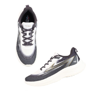 Baskets basses blanches et grises pour hommes, à lacets, respirantes, pour la course, avec semelle amortie - Product Image 3